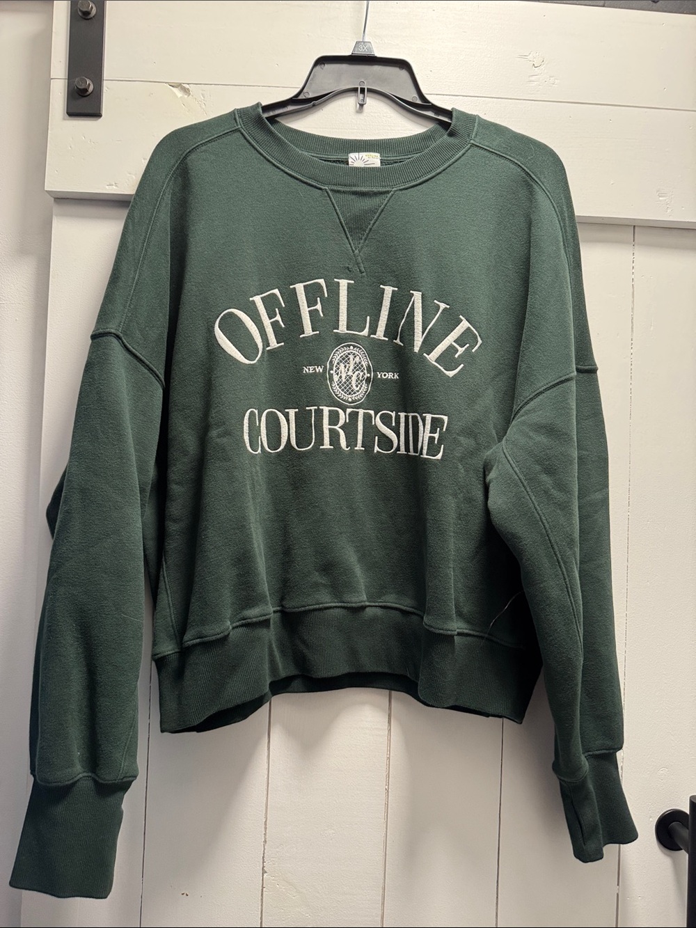 American Eagle Aerie Offline Green Oversized Sweatshirt XL Courtside New York
